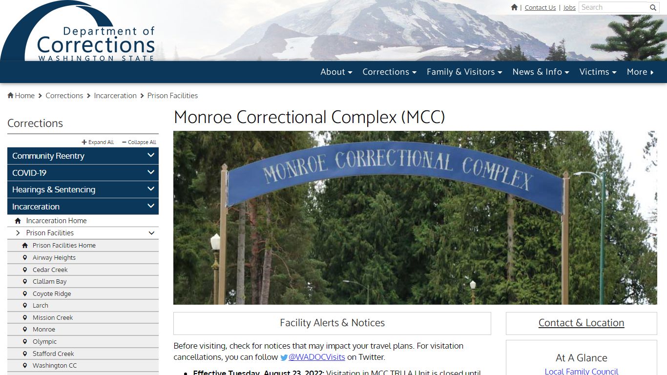 Monroe Correctional Complex (MCC) | Washington State Department of ...