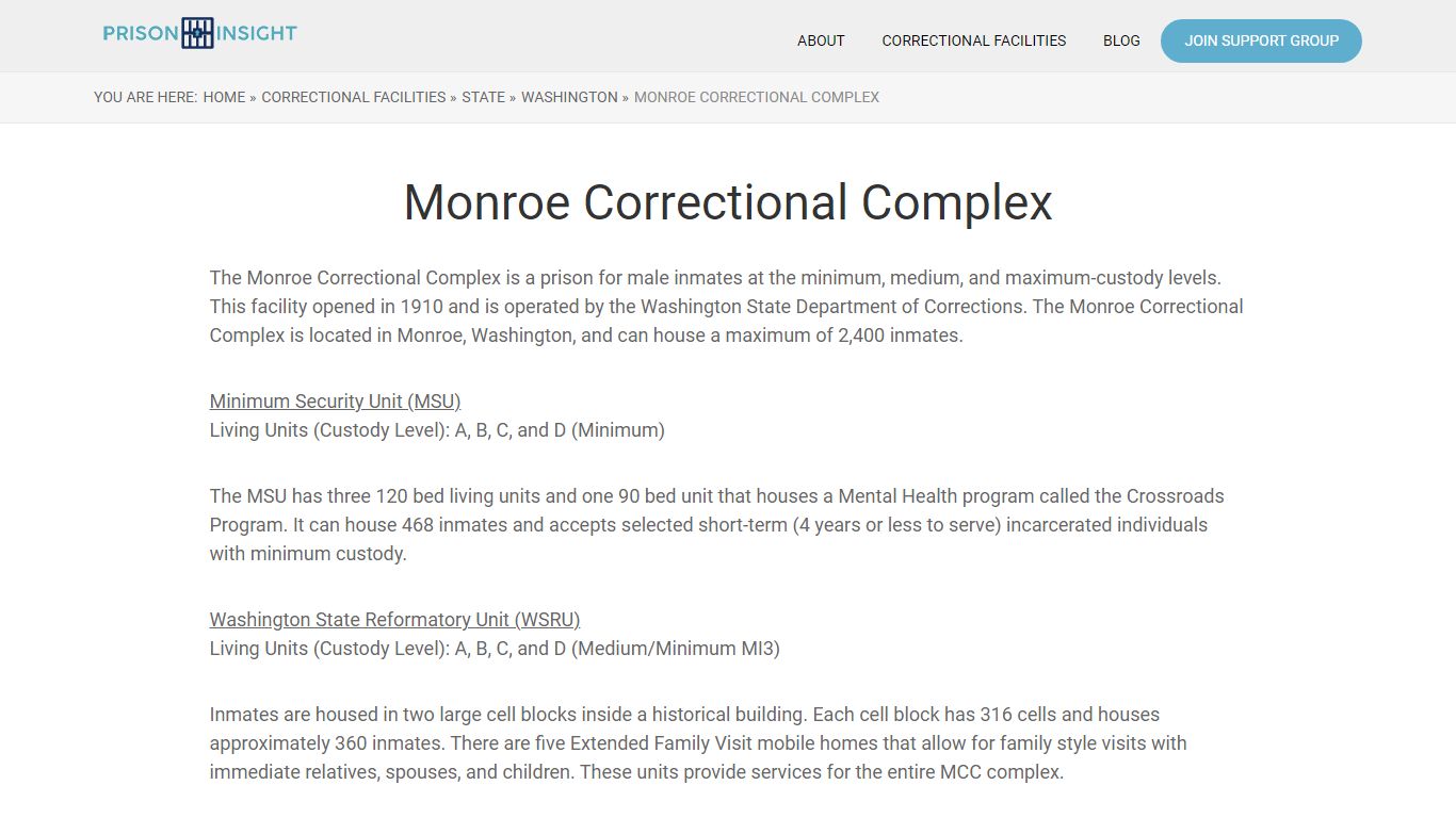 Monroe Correctional Complex - Prison Insight